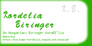 kordelia biringer business card